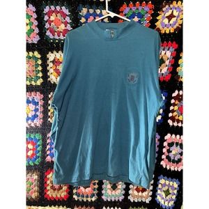 Vintage Bugle Boy Aqua Long Sleeve Tee Large